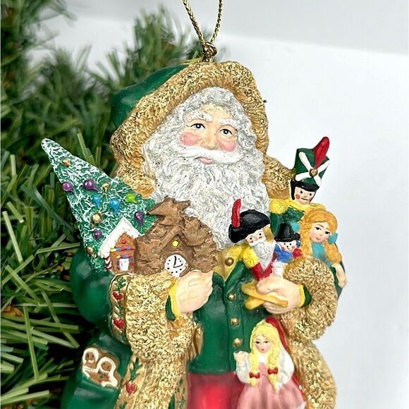 Vintage Germany Christmas Ornament Santa with Presents Rare - Picture 5 of 10